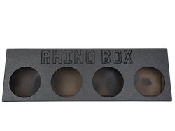 Rhino Box Quad 10-Inch Behind Seat Subwoofer Box; Poly Coated (Universal; Some Adaptation May Be Required)