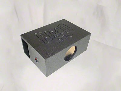 Single 8-Inch Super Bass Horn Ported Subwoofer Box; Poly Coated (Universal; Some Adaptation May Be Required)