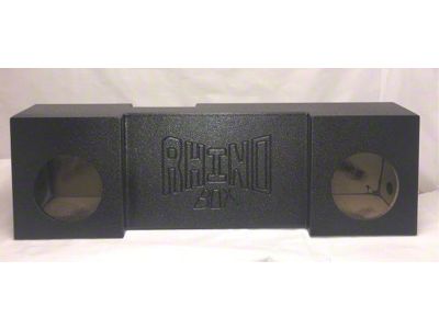 Rhino Box Dual 10-Inch Behind Seat Subwoofer Box; Poly Coated (02-18 RAM 1500 Regular Cab)