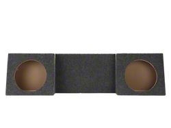 Dual 10-Inch Behind Seat Subwoofer Box; Poly Coated (Universal; Some Adaptation May Be Required)