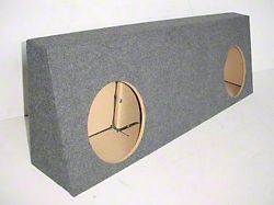 Dual 12-Inch Behind Seat Subwoofer Box; Carpeted (06-08 RAM 1500 Mega Cab)