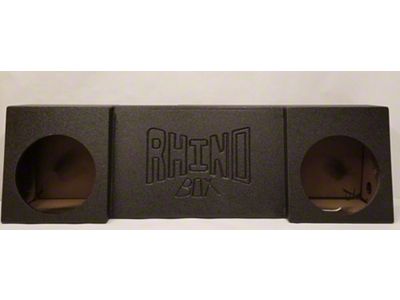 Rhino Box Dual 12-Inch Behind Seat Subwoofer Box; Poly Coated (02-18 RAM 1500 Regular Cab)