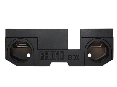 Rhino Box Jumbo Dual 10-Inch Subwoofer Box; Poly Coated (02-08 RAM 1500 Quad Cab)