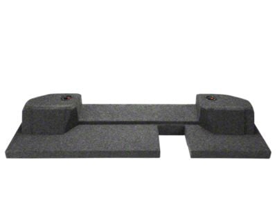 Jumbo Dual 12-Inch Subwoofer Box; Carpeted (09-18 RAM 1500 Quad Cab)
