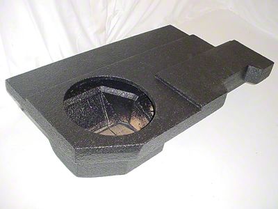 Single 10-Inch Subwoofer Box; Carpeted (09-14 RAM 1500 Quad Cab)