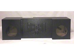 Dual 10-Inch Behind Seat Subwoofer Box; Poly Coated (03-18 RAM 2500 Regular Cab)