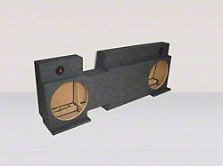 Rhino Box Dual 10-Inch Under Seat Down Fire Subwoofer Box; Carpeted (06-09 RAM 2500 Mega Cab)
