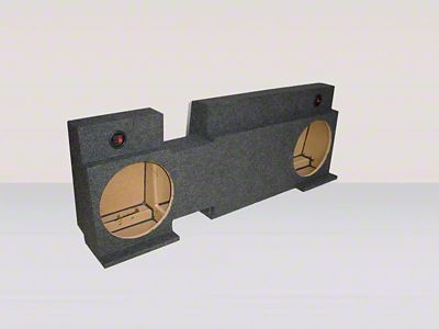 Rhino Box Dual 10-Inch Under Seat Down Fire Subwoofer Box; Carpeted (06-09 RAM 2500 Mega Cab)