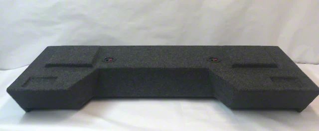 Dual 10-Inch Under Seat Down Fire Subwoofer Box; Carpeted (19-25 RAM 2500  Crew Cab)
