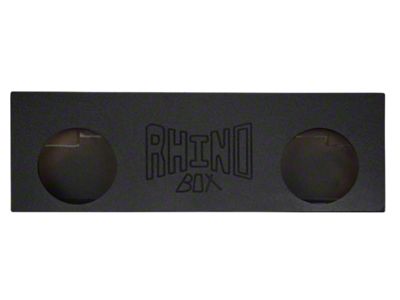 Rhino Box Dual 12-Inch Behind Seat Subwoofer Box; Poly Coated (06-09 RAM 2500 Mega Cab)
