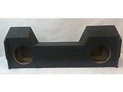 Dual 12-Inch Under Seat Down Fire Subwoofer Box; Carpeted (19-26 RAM 2500 Crew Cab)