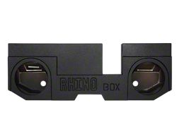 Jumbo Dual 10-Inch Subwoofer Box; Poly Coated (03-09 RAM 2500 Quad Cab)