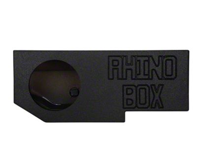 Rhino Box Single 10-Inch Subwoofer Box; Poly Coated (03-09 RAM 2500 Quad Cab)
