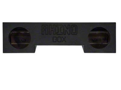 Rhino Box Dual 10-Inch Front Firing Subwoofer Box; Poly Coated (94-02 RAM 3500 Club Cab, Quad Cab)