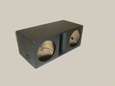 Dual 10-Inch Horn Ported Subwoofer Box; Poly Coated (Universal; Some Adaptation May Be Required)