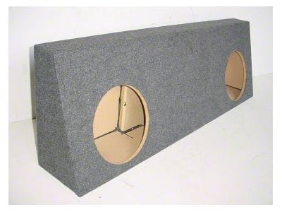 Dual 12-Inch Behind Seat Subwoofer Box; Carpeted (06-09 RAM 3500 Mega Cab)
