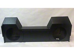 Rhino Box Dual 12-Inch Under Seat Down Fire Subwoofer Box; Poly Coated (19-25 RAM 3500 Crew Cab)