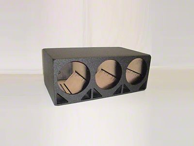 Triple 12-Inch Double Ported Subwoofer Box; Poly Coated (Universal; Some Adaptation May Be Required)