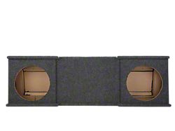 Dual 12-Inch Down Firing Ported Subwoofer Box; Carpeted (07-13 Sierra 1500 Crew Cab)