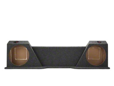 Dual 10-Inch Down Fire Subwoofer Box; Carpeted (07-14 Sierra 2500 HD Extended Cab w/ High Transmission)
