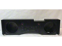 Dual 10-Inch Extra Deep Down Fire Subwoofer Box; Poly Coated (15-19 Sierra 2500 HD Crew Cab)