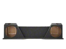 Dual 12-Inch Down Fire Subwoofer Box; Carpeted (07-14 Sierra 2500 HD Extended Cab w/ High Transmission)