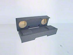 Dual 12-Inch Down Firing Subwoofer Box; Carpeted (07-14 Sierra 2500 HD Crew Cab)