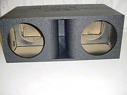 Dual 15-Inch Super Bass Horn Ported Subwoofer Box; Poly Coated (Universal; Some Adaptation May Be Required)