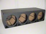 Quad 10-Inch Double Ported Subwoofer Box; Poly Coated (Universal; Some Adaptation May Be Required)