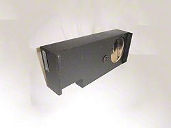 Single 10-Inch Down Fire Ported Subwoofer Box; Carpeted (15-19 Sierra 2500 HD Crew Cab)