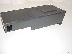 Single 10-Inch Down Fire Ported Subwoofer Box; Poly Coated (07-14 Sierra 2500 HD Extended Cab)