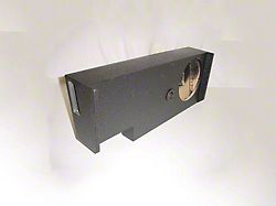 Single 10-Inch Down Fire Ported Subwoofer Box; Poly Coated (15-19 Sierra 2500 HD Crew Cab)