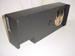 Single 12-Inch Behind Driver's Seat Ported Subwoofer Box; Poly Coated (07-14 Sierra 2500 HD Crew Cab)