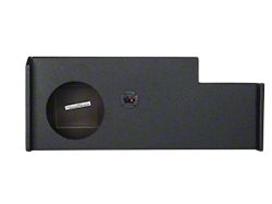 Single 10-Inch Down Fire Subwoofer Box; Poly Coated (07-14 Sierra 3500 HD Crew Cab)