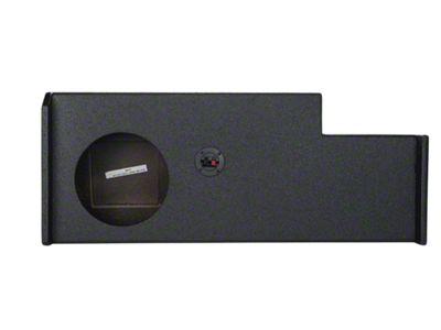 Single 10-Inch Down Fire Subwoofer Box; Poly Coated (07-14 Sierra 3500 HD Crew Cab)