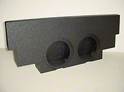 Dual 12-Inch Behind Rear Seat Jumbo Subwoofer Box; Poly Coated (04-06 Silverado 1500 Crew Cab)