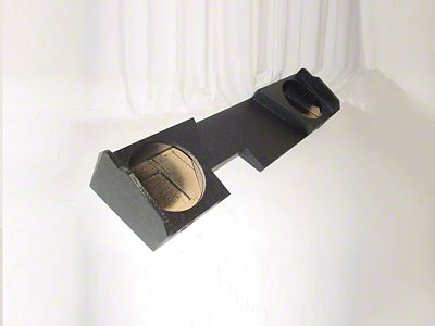 Rhino Box Dual 12-Inch Under Rear Seat Ported Subwoofer Box; Poly Coated (14-25 Silverado 1500 Double Cab)
