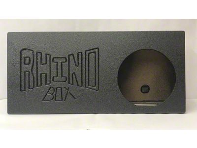 Rhino Box Single 10-Inch Slot Ported Subwoofer Box; Poly Coated (Universal; Some Adaptation May Be Required)