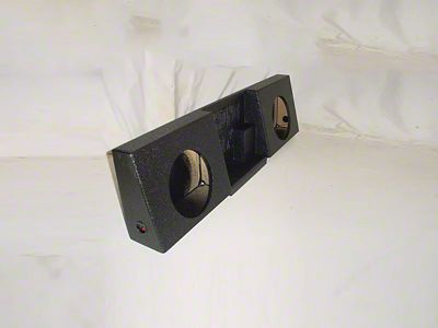 Rhino Box Dual 10-Inch Behind Seat Front Firing Subwoofer Box; Poly Coated (15-25 Silverado 2500 HD Regular Cab)