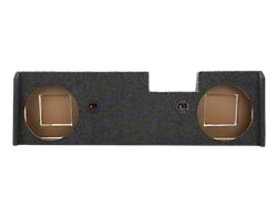 Dual 10-Inch Down Fire Subwoofer Box; Carpeted (15-19 Silverado 2500 HD Crew Cab)