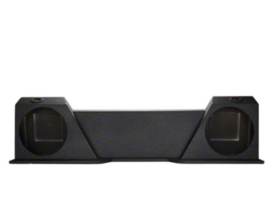 Dual 10-Inch Down Fire Subwoofer Box; Poly Coated (07-14 Silverado 2500 HD Extended Cab w/ High Transmission)