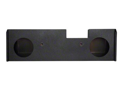 Dual 10-Inch Down Fire Subwoofer Box; Poly Coated (15-19 Silverado 2500 HD Crew Cab)