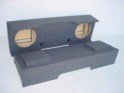 Dual 10-Inch Down Firing Subwoofer Box; Carpeted (07-14 Silverado 2500 HD Crew Cab)