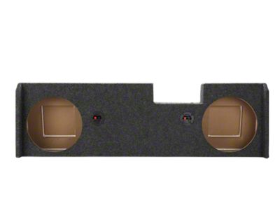 Dual 12-Inch Down Fire Ported Subwoofer Box; Carpeted (15-19 Silverado 2500 HD Crew Cab)