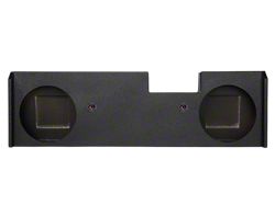 Dual 12-Inch Down Fire Ported Subwoofer Box; Poly Coated (15-19 Silverado 2500 HD Crew Cab)