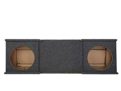 Dual 12-Inch Down Firing Ported Subwoofer Box; Carpeted (07-14 Silverado 2500 HD Crew Cab)