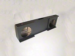 Dual 12-Inch Down Firing Ported Subwoofer Box; Poly Coated (07-14 Silverado 2500 HD Crew Cab)
