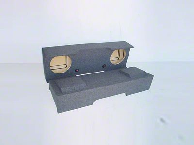 Dual 12-Inch Down Firing Subwoofer Box; Carpeted (07-14 Silverado 2500 HD Crew Cab)