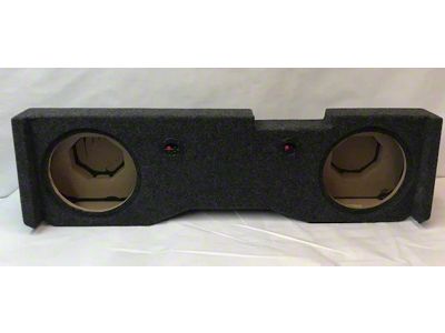 Dual 12-Inch Extra Deep Down Fire Subwoofer Box; Carpeted (15-19 Silverado 2500 HD Crew Cab)