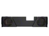 Dual 12-Inch Under Rear Seat Subwoofer Box; Poly Coated (15-26 Silverado 2500 HD Double Cab)